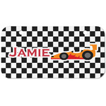 Checkers & Racecars Mini/Bicycle License Plate (2 Holes) (Personalized)