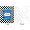 Checkers & Racecars Minky Blanket - 50"x60" - Single Sided - Front & Back
