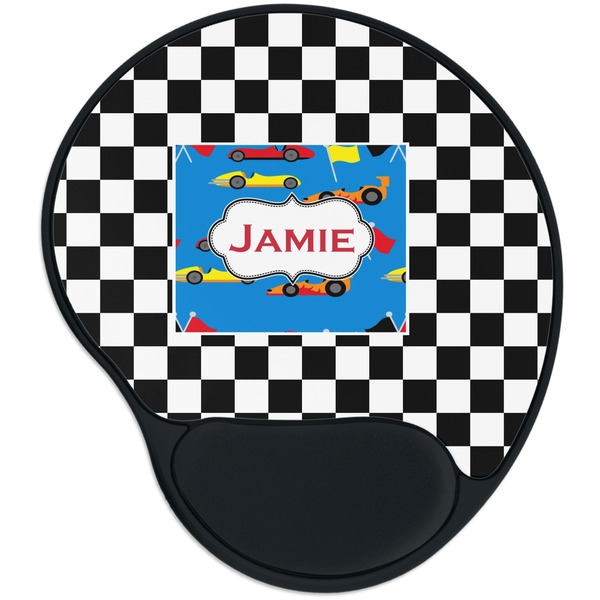 Custom Checkers & Racecars Mouse Pad with Wrist Support