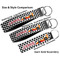 Checkers & Racecars Multiple Key Ring comparison sizes