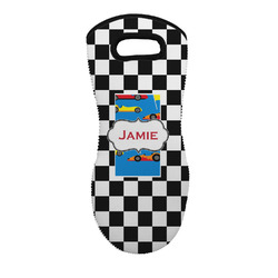 Checkers & Racecars Neoprene Oven Mitt w/ Name or Text