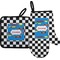 Checkers & Racecars Oven Mitt & Pot Holder Set w/ Name or Text