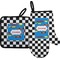 Checkers & Racecars Right Oven Mitt & Pot Holder Set w/ Name or Text