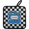 Checkers & Racecars Pot Holder w/ Name or Text