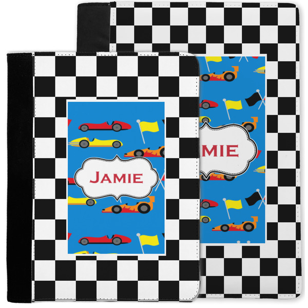 Checkers & Racecars Notebook Padfolio - MAIN
