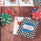 Checkers & Racecars On Table with Poker Chips