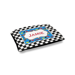 Checkers & Racecars Outdoor Dog Bed - Small (Personalized)