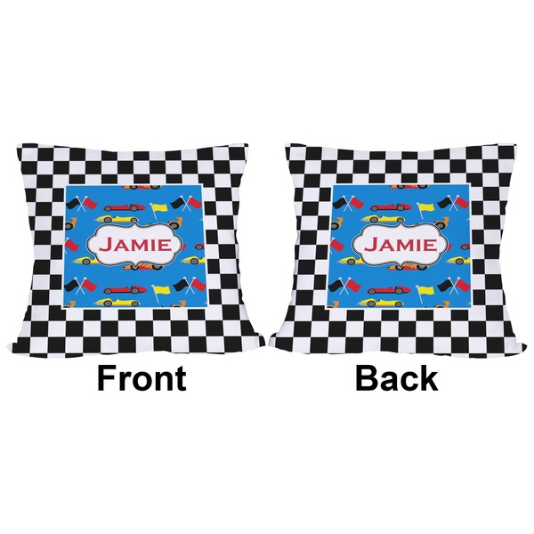 Checkers & Racecars Outdoor Pillow - 20x20