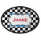 Checkers & Racecars Oval Patch