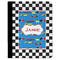 Checkers & Racecars Padfolio Clipboards - Large - FRONT