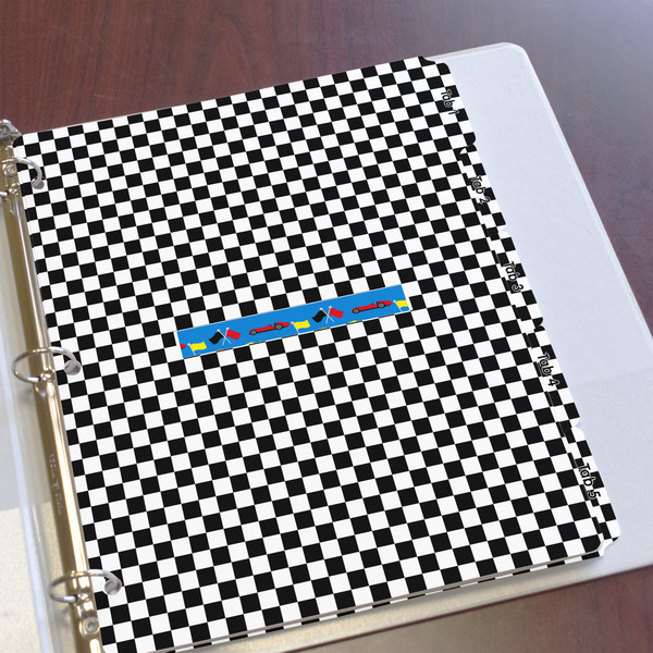 Checkers & Racecars Page Dividers - Set of 5 - In Context