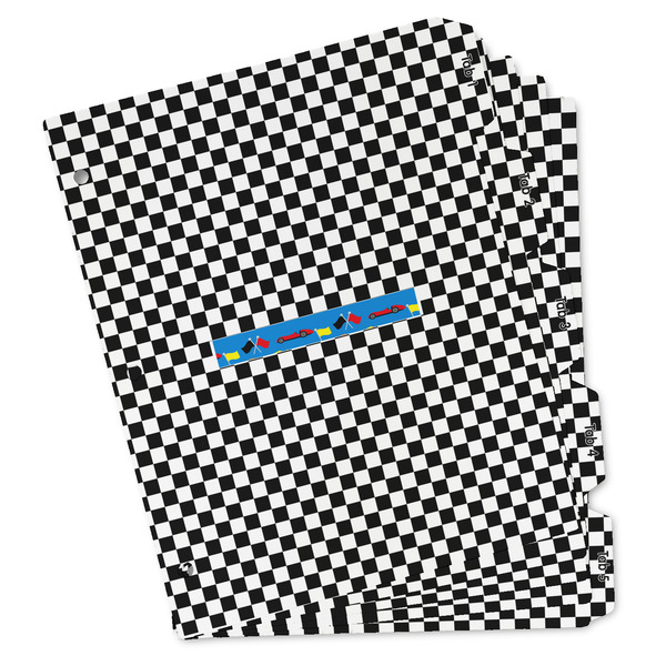 Custom Checkers & Racecars Binder Tab Divider Set (Personalized)