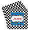 Checkers & Racecars Paper Coasters - Front/Main