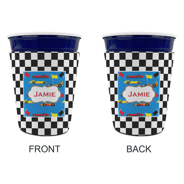 Checkers & Racecars Party Cup Sleeves - without bottom - Approval