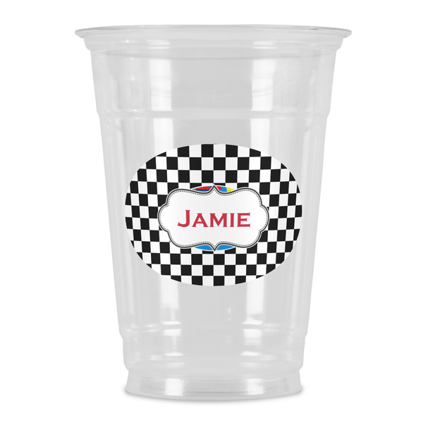 Custom Checkers & Racecars Party Cups - 16oz (Personalized)