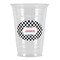 Checkers & Racecars Party Cups - 16oz - Front/Main