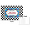 Checkers & Racecars Disposable Paper Placemat - Front & Back