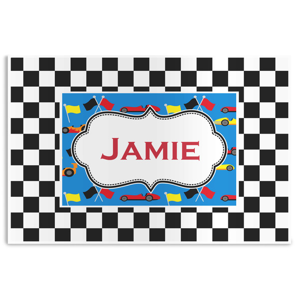 Custom Checkers & Racecars Disposable Paper Placemats (Personalized)