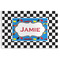 Checkers & Racecars Disposable Paper Placemat - Front View
