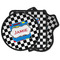 Checkers & Racecars Iron on Patches (Personalized)