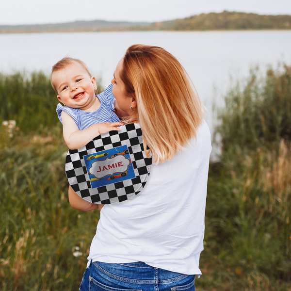 Checkers & Racecars Peanut Shaped Burp - Lifestyle