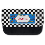 Checkers & Racecars Canvas Pencil Case w/ Name or Text