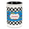 Checkers & Racecars Ceramic Pencil Holders - Black