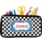 Checkers & Racecars Neoprene Pencil Case - Small w/ Name or Text