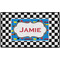 Checkers & Racecars Door Mat - 60"x36" (Personalized)