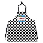 Checkers & Racecars Apron Without Pockets w/ Name or Text