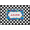 Checkers & Racecars Door Mat - 36"x24" (Personalized)