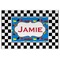 Checkers & Racecars Personalized Placemat (Back)