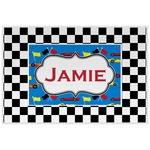 Checkers & Racecars Laminated Placemat w/ Name or Text