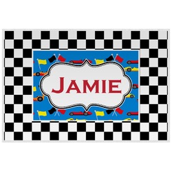 Checkers & Racecars Laminated Placemat w/ Name or Text