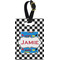 Checkers & Racecars Personalized Rectangular Luggage Tag