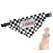 Checkers & Racecars Pet Bandana w/ Dog