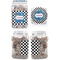 Checkers & Racecars Pet Treat Jar - Multiple Angles