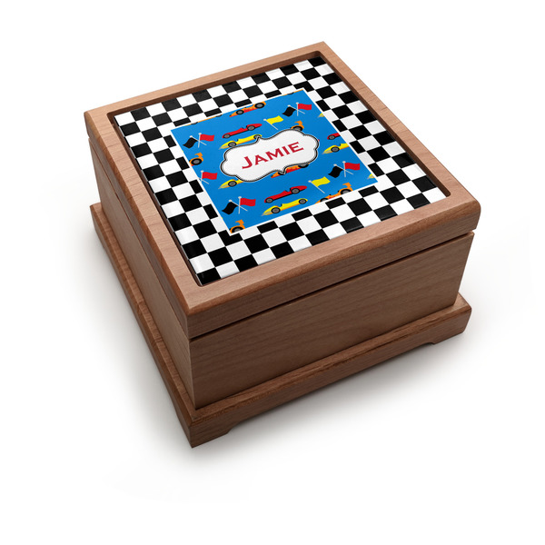 Custom Checkers & Racecars Pet Urn w/ Name or Text