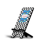 Checkers & Racecars Cell Phone Stand (Personalized)