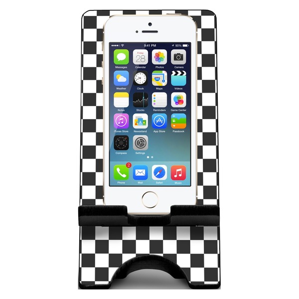 Checkers & Racecars Phone Stand w/ Phone