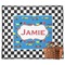 Checkers & Racecars Picnic Blanket - Flat - With Basket