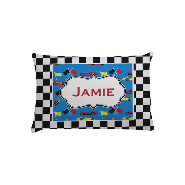 Custom Checkers & Racecars Pillow Case - Toddler (Personalized)