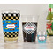 Checkers & Racecars Pint Glass - Full Fill w Transparency - In Context