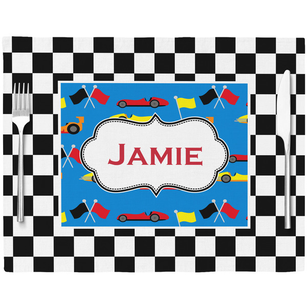 Checkers & Racecars Placemat with Props