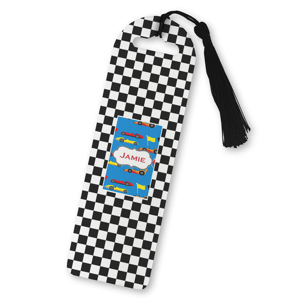 Custom Checkers & Racecars Plastic Bookmark (Personalized)