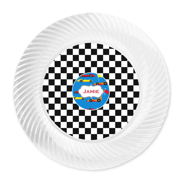 Checkers & Racecars Plastic Party Dinner Plates - Approval