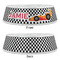 Checkers & Racecars Plastic Pet Bowls - Large - APPROVAL