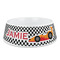 Checkers & Racecars Plastic Pet Bowls - Medium - MAIN