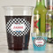 Checkers & Racecars Plastic Shot Glasses - In Context