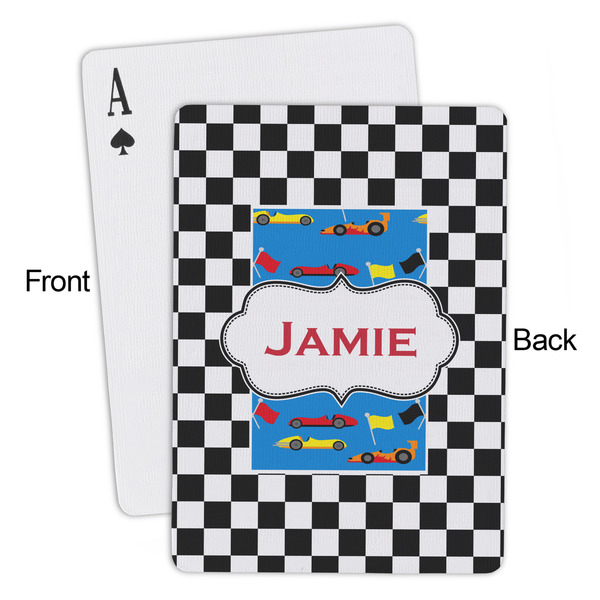 Checkers & Racecars Playing Cards - Approval